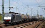 Raildox mit der MRCE Dispo ES 64 F4-450/189 450-0 und Kesselwagenzug (Benzin) am 21.04.17 Bf.