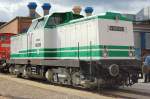 Auch der Prototyp der DR V100 die bei LEW 1965 gebaute V100 003, die noch immer fahrf�hig unterschiedliche Aufgaben �bernimmt wird vom F�rderverein der Berlin-Anhaltische Eisenbahn e.V. betreut war anl��lich der 100 Jahr Feier dabei beim Tag der offenen T�r im Bombardier Werk Hennigsdorf.