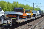 Flachwageneinheit mit abgesenktem Fußboden vom Einsteller TRANSWAGGON mit der Nr.