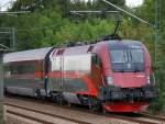 Alle Besucher der InnoTrans 2008 haben den neuen �sterreichischen Railjet mit Taurus + Steuerwagen bewundern k�nnen, nur wenige konnten �BB Railjet 1116 201-3  Spirit of Vienna  (Siemens Bj.