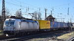 Wahrscheinlich LTE Logistik und Transport GmbH, Graz [A] mit der geleasten ELL Vectron  193 512  [NVR-Nummer: 91 80 6193 512-1 D-ELOC] und einem KLV-Zug Richtung Europabrücke nach Polen am