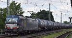 LTE Logistik und Transport GmbH, Graz [A] mit der geleasten BRCE Dispo Vectron  X4 E - 622  [NVR-Nummer: 91 80 6193 622-8 D-DISPO] und einem Kesselwagenzug am 10.07.26 H�he Bahnhof Magdeburg Neustadt.