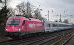 EC 45 Richtung Warszawa Wschodnia mit dem PKP IC Husarz 5 370 004 am 20.01.18 Berlin-Hirschgarten.