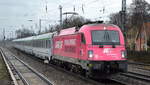 EC 54 aus Gdynia Glowna mit dem PKP-IC Husarz 5 370 001 Richtung Berlin Ostbf. am 31.01.18 Berlin-Hirschgarten.