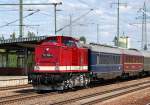 Sonderzugfahrt mit der Regio-Infra Service Sachsen GmbH Lok 112 708-3 (92 80 1202 708-4 D-RIS, LEW Bj.1974) mit historischen Personenwagen u.a.