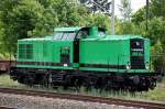 Noch mal von der anderen Seite die V 100-BUG-02 (98 80 3202 501-3 D-BUG) am 30.05.12 Berlin-Blankenburg.