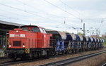WFL Lok 22 (203 114-4) mit Schotterzug am 06.10.16 Bf.