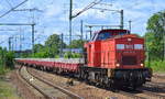 WFL Lok 22 (203 114-4 mit SChotterzug am 04.07.17 BF.