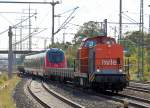 hvle V160.2 (92 80 1203 014-6 D-HVLE) �berf�hrt einem DB Triebzug der BR.442 Nr.?, 16.09.10 Bhf.