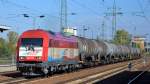 Eine erneute Überraschung auf dem Berliner Außenring, nach dem WLC Taurus vor einer Woche die nächste hier vor Ort noch nicht gesehene EVU mit der EVB Lok 223 033 mit einem