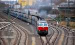 East-West Railways Lok 232 409-3 holt einen Kohlezug polnischer Sch�ttgutwagen vom Abstellgleis des ehemaligen Gbf.