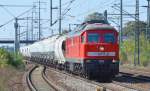 MEG 313 (232 068-7) mit Zementstaubwagenzug (leer) Richtung Zementwerk Rüdersdorf am 18.09.14 Durchfahrt Bhf.
