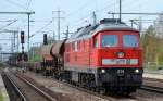MEG 314 (232 239-4) mit einem gemischten Güterzug ziemlich alter DB Güterwagen am 09.10.14 Bhf.