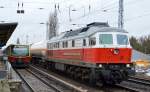EWR 232 189-1 mit einigen Kesselwagen am 09.02.15 Berlin-Karow.
