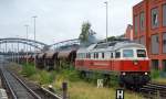 EWR 232 512-4 holt einen Leerzug Schüttgutwagen am Gbf.