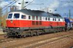 WFL 232 141-2 (92 80 1232 141-2 D-WFL) mit Schotterzug am 09.11.15 Bhf.