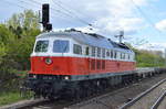 WFL 232 141-2 mit einigen leeren Drehgestell-Flachwagen Richtung Industrie-Übergabe Nordost am 19.04.17 Bf.