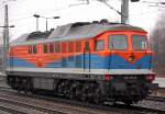 NbE 232 105-9 (92 80 0232 105-9 D-NBEG, V300, Bj.1973, Umbau ADtranz 2000) hat sich aus Bayern in den Berliner Raum verirrt, 28.12.09 Durchfahrt Bhf.
