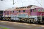 Hier die alte Ludmilla 232 387-1 (Bj.1976) mit der Aufschrift Abenteuerzug, seit 1996 schon z-gestellt und privat ver�u�ert, diente sie wohl zeitweise in Neustrelitz Jugendreisegruppen mit alten DR