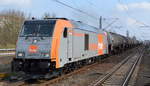 hvle mit 246 010-3 und einem Kesselwagenzug (Ethanol) am 30.03.17 Bf.