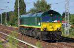 Ascendos Mietlok DE67 (266 067-6) m�glicherweise f�r HGK t�tig am 05.07.13 Berlin-Karow.