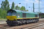 Ascendos Mietlok DE67 (266 067-6) von RheinCargo am 15.07.14 Bhf.