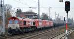 RHC/HGK unterwegs mit gleich vier Loks aus ihrem Fuhrpark, DE668 (266 068-6) hat 2061/185 603-8 + 2063/185 605-3 + 2001/145-CL 011 und Leerzug Kesselwagen Richtung Schwedt, da warten wohl reichlich