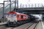 HGK/RHC DE672 (266 072-8) mit Kesselwagenzug am 21.01.15 Berlin-Hohenschönhausen.