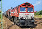 HGK/RHC DE669 (266 069-4) mit Kesselwagenzug (Benzin)am 29.07.16 Durchfahrt Bf.