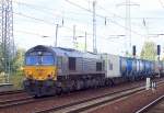DLC DE 6301 (GM-EMD Bj.2003) mit Containerzug am 15 09.07 Durchfahrt Bhf.