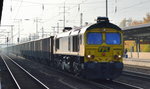 FPL 66005/3 650 004-6 mit firmeneigenen Ganzzug offener Güterwagen am 11.11.16 Bf.