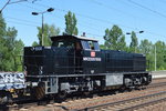 Seit einiger Zeit in Berlin und Umland zu beobachten im Bauschubdienst, die von der DB angemietete MRCE 500 1508 MaK G 1206 (275 615-3) hier mit einem Zug Drehgestell-Flachwagen (leer) am 23.06.16 Bf.