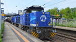 InfraLeuna Doppeltraktion 209 (275 012-3)+ 208 (275 011-5) mit Kesselwagenzug am 30.05.17 Durchfahrt Bf.