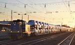 Tageshighlight und große Überraschung hier im Nordosten, die Mak G 1206 der EVB, die 275 101 (92 80 1275 101-4 D-EVB) den Hamburgern im fast täglichen Einsatz bekannt, hier nun also