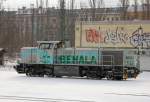 BEHALA Lok 20 (92 80 1277 406-5 D-BHL, Bj.2008) am 13.02.10 beim Rangieren im Gbf.