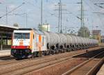 HVLE 285 102-0  Oberhavel  (92 80 1285 102-0 D-HVLE) am 14.09.11 mit Ganzzug Kesselwagen, Bhf.