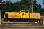 Seltener Gast in Oranienburg, die EBW V 130.14 (92 80 1293 002-2 D-EBW, Adtranz Bj.1999 aus Spenderloks), 08.06.08 (Inzwischen bei der Fa.