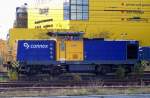 IGB V145 (92 80 1293 504-7 D-RBB, Bj.1976) einst in Veolia Besitz noch mit connex-Aufdruck, jetzt im innerst�dtischen Berlin-Verkehr t�tig, hat Kesselwagen zum Berliner Westhafen gebracht, 12.11.08 