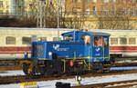 Endlich mal erwischt, die auch schon seit längerem von der DB angemietete Köf III 335-002 der Fa.
