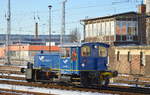 Endlich mal erwischt, die auch schon seit längerem von der DB angemietete Köf III 335-002 der Fa.