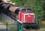 WFL Lok 5 (98 80 3346 674-5 D-WFL, Bj.1970) beim Kiestransport zum Zementwerk gegen�ber dem Berliner Westhafen am 27.08.08.