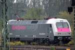 Auch der MRCE EuroSprinter ES 64 P-001 mal wieder in Berlin, er fuhr auf ein Nebengleis am Gbf. Berlin-Moabit und stand in Bereitschaft, m�glicherweise um ein paar Messeloks der Innotrans 2010 zur�ckzu�berf�hren?, nur eine Vermutung, 27.09.10 