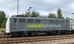 Noch mal in der Seitenansicht, RailAdventure 139 558-1 am 11.09.14 mit Überführungsfahrt im Bhf.