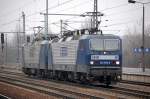 Doppeltraktion RBD 101/143 874-6 (91 80 6143 874-6 D-RBH, LEW Bj.1989) + RBH 112/143 638-5 am 16.03.11 Bhf.