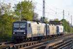RBH Lokzug mit RBH 120/143 069-4 + RBH 120/143 079-2 und RBH 133/143 352-3 am Haken am 19.04.14 in Berlin-Karow.