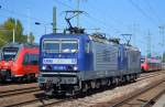 RBH Doppeltraktion 112/143 638-5 + 107/143 063-6 am 03.09.14 Bhf.