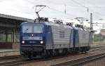 RBH Doppeltraktion mit RBH 129/143 249-1 + RBH 130/143 273-1 am 20.09.15 Bhf.