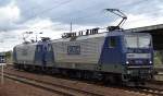 RBH Doppeltraktion mit RBH 129/143 249-1 + RBH 130/143 273-1 am 20.09.15 Bhf.