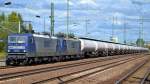 Doppeltarktion RBH 132/143 307-7 + RBH 115/143 068-5 mit Ganzzug Gasdruckkesselwagen (Transport von 1,2 oder 1,3 Butadien siehe UN-Nr.