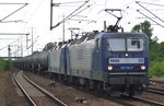 RBH Doppeltraktion 109/143 936-3 + 117/143 554-4 mit Kesselwagenzug am 05.08.16 Bf.